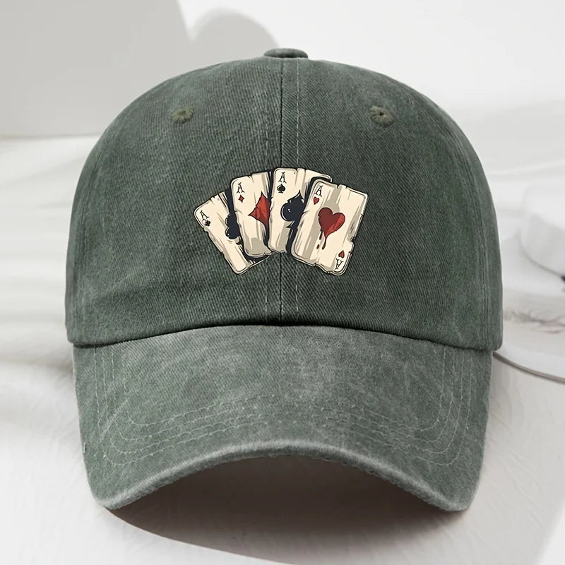 Retro Poker Printed Cap