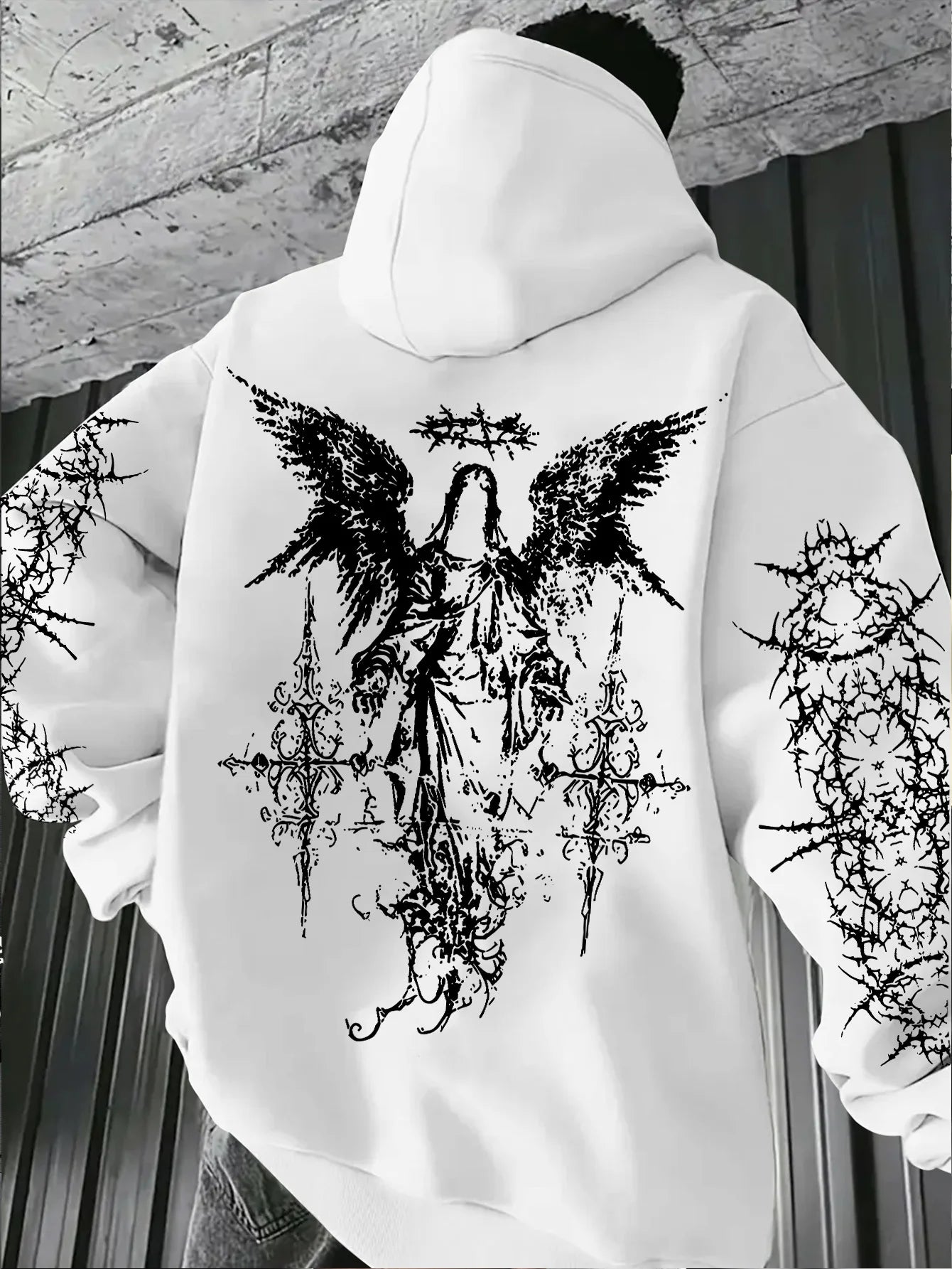 Gothic Angel Hoodie – Soft Streetwear Winter Style