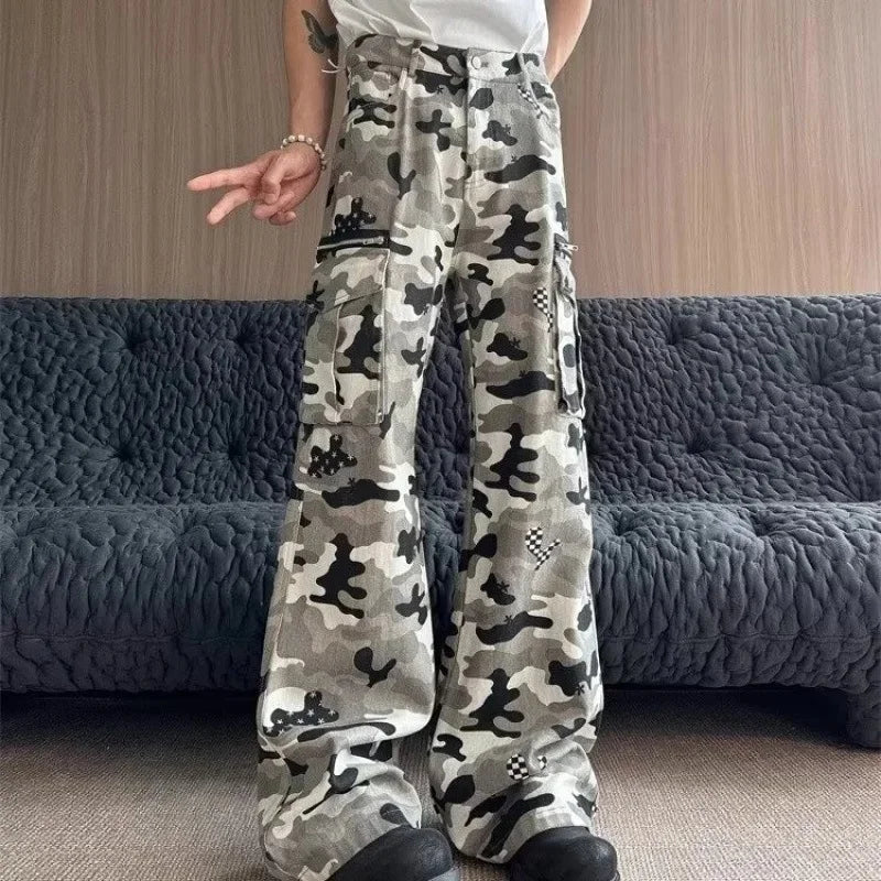 Retro Camo Pants – Loose Fit Hip Hop Style