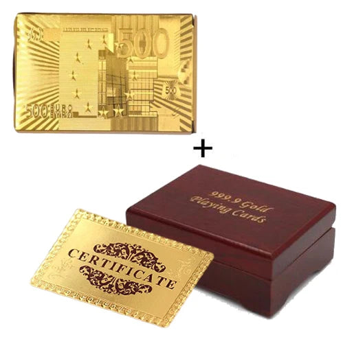 Gold Black Foil Waterproof Poker Cards