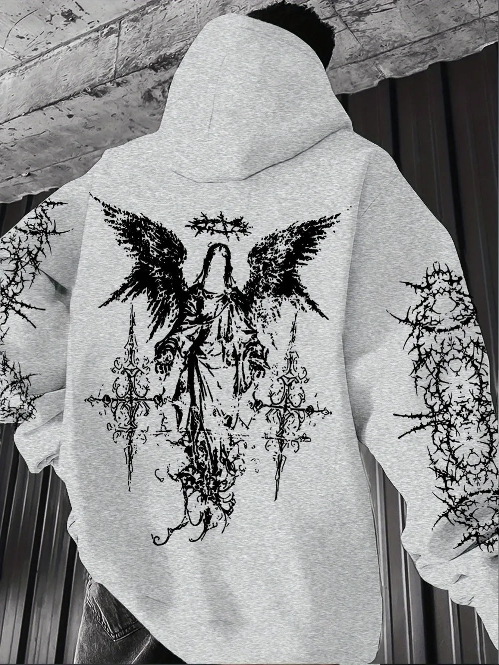 Gothic Angel Hoodie – Soft Streetwear Winter Style