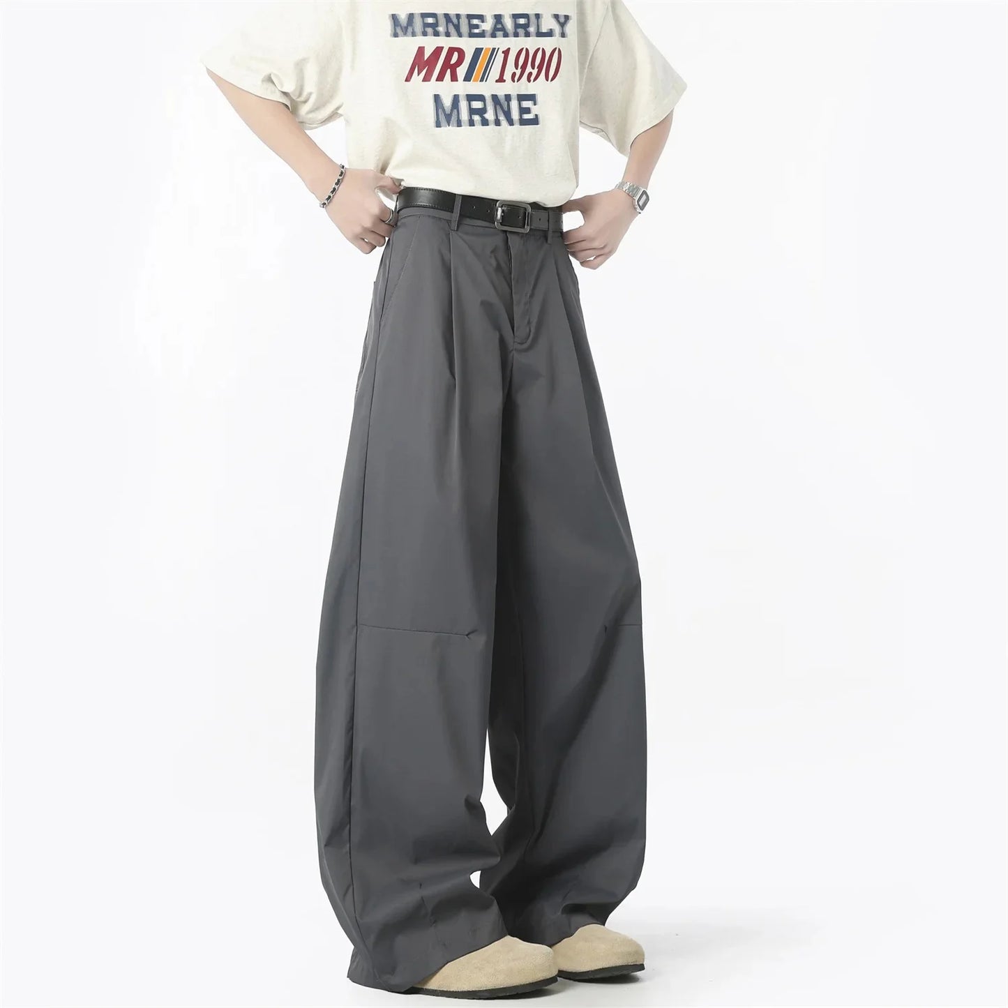 American Retro High-Waist Trousers