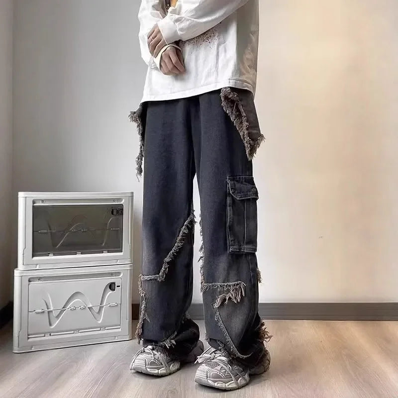 Star Denim Jeans – Retro American Wide-Leg Style