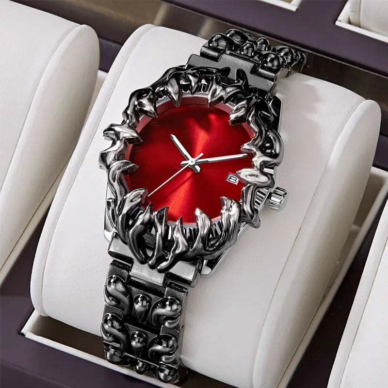 Men's paw shaped watch with unique design for parties and dates