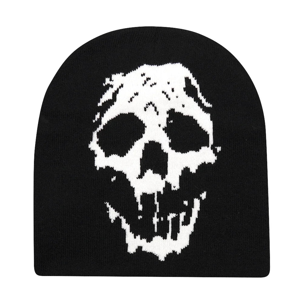 Y2K Skull Knit Beanie