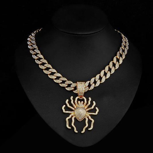 3D Crystal Spider Pendant