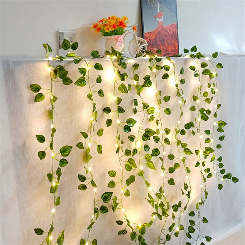 Aura Vine Fairy Lights — Battery Leaf Garland