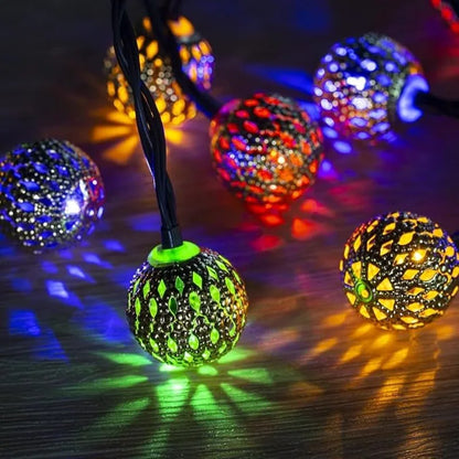 Aura Moroccan Solar Lantern-Ball Lights — Patio & Fence