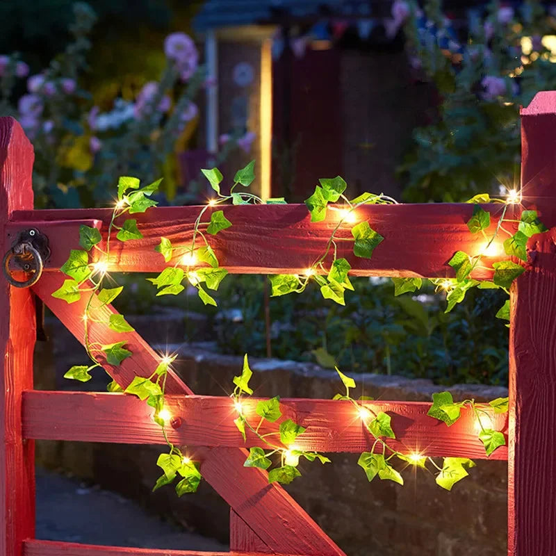 Aura Vine Fairy Lights — Battery Leaf Garland