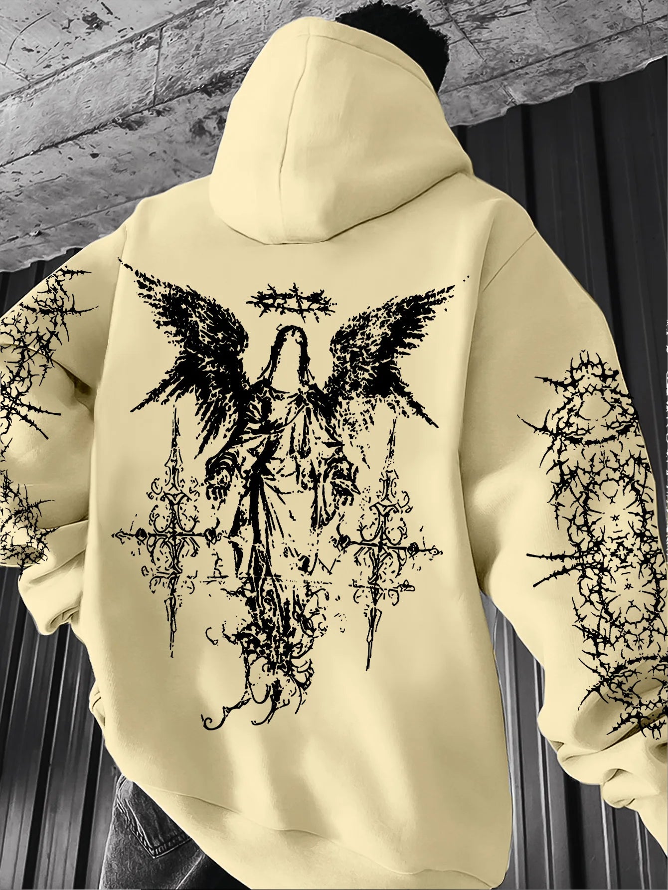 Gothic Angel Hoodie – Soft Streetwear Winter Style