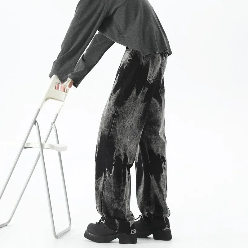 Curly Wash Straight-Leg Jeans