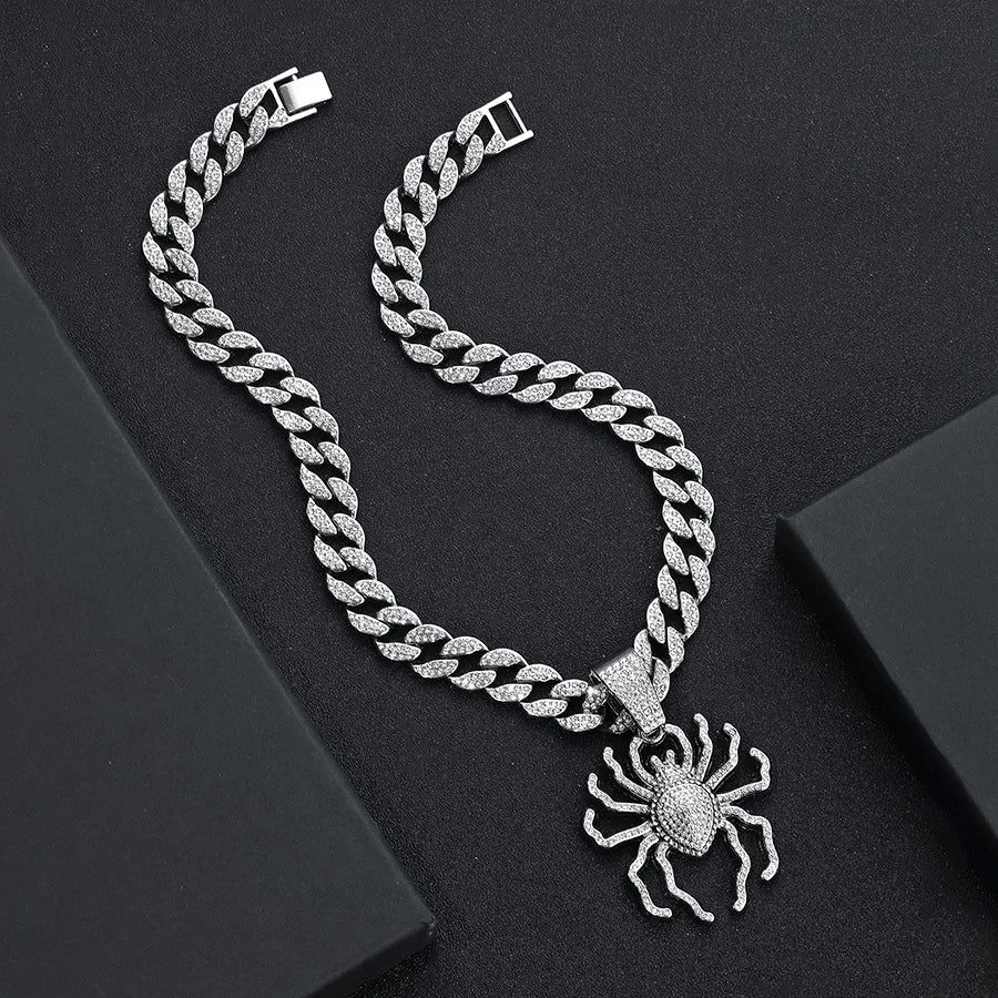 3D Crystal Spider Pendant