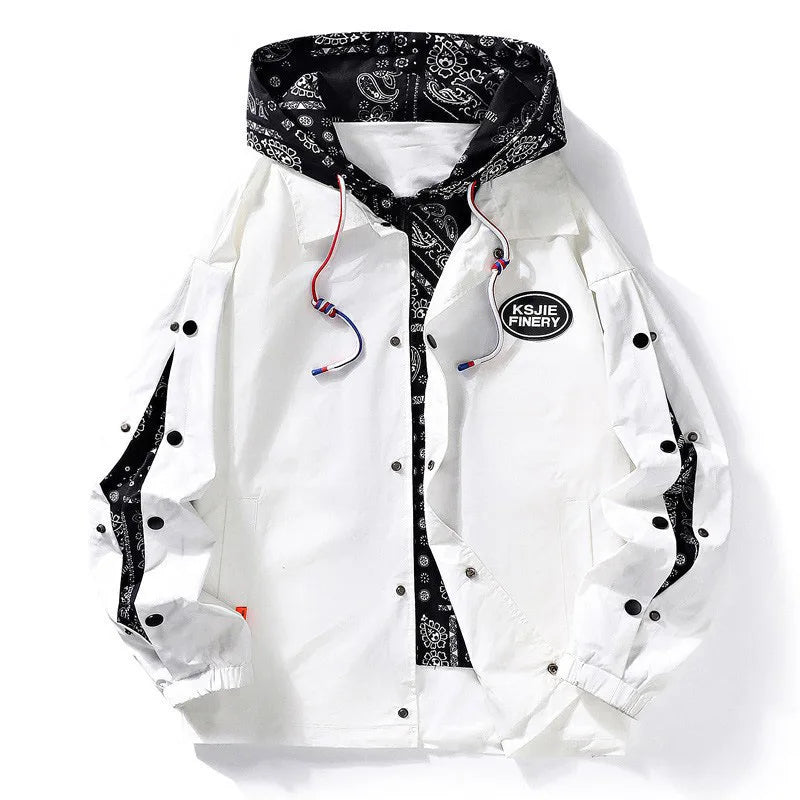 Waffle Pattern Baseball Jacket – Lightweight