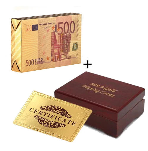 Gold Black Foil Waterproof Poker Cards