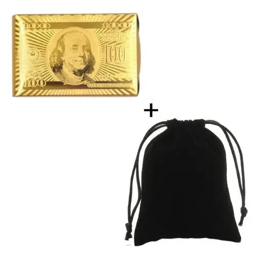 Gold Black Foil Waterproof Poker Cards