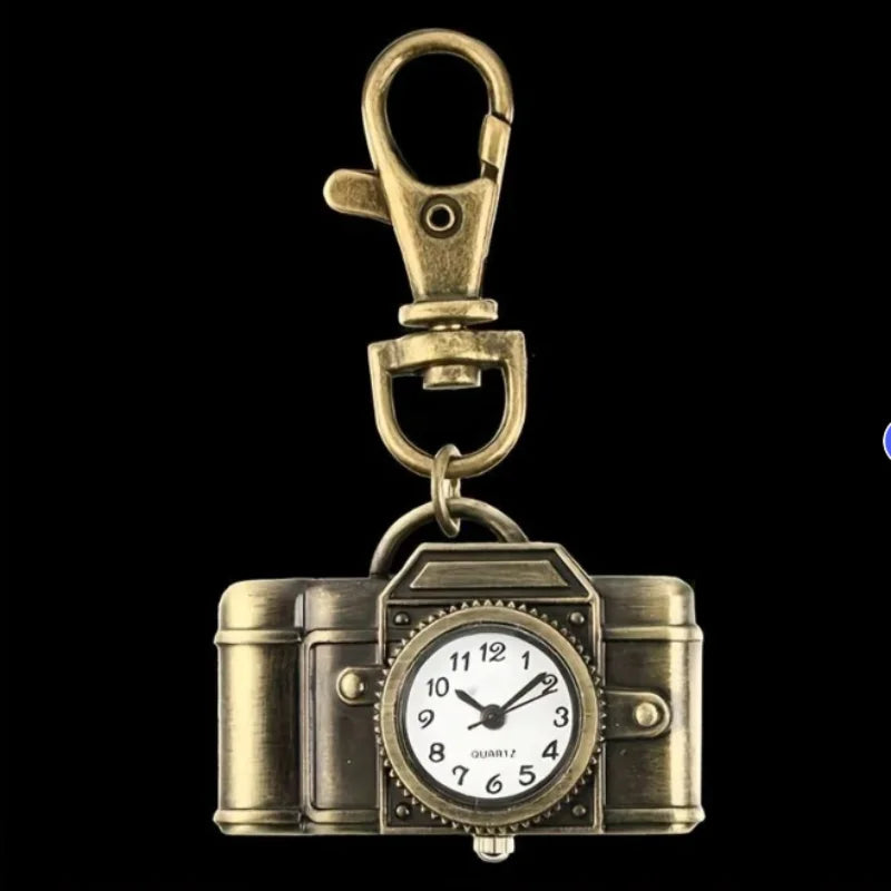 Classic Camera Keychain Pendant Watch