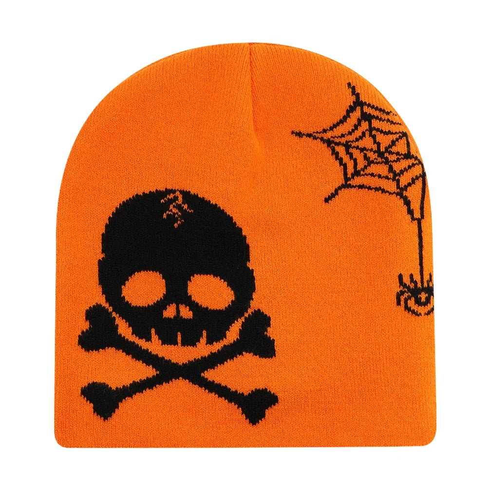 Y2K Skull Knit Beanie