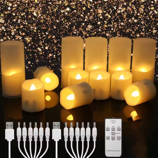 Aura Flameless Candles — Rechargeable, Remote & Timer