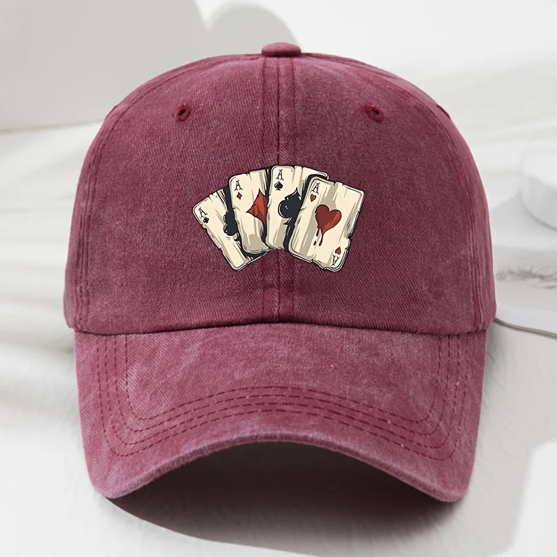 Retro Poker Printed Cap