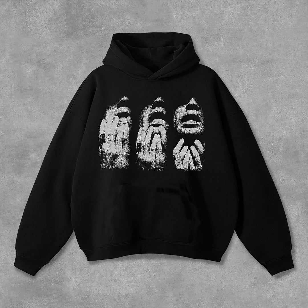 Y2K Letter Print Zip Hoodie – Vintage Gothic Streetwear