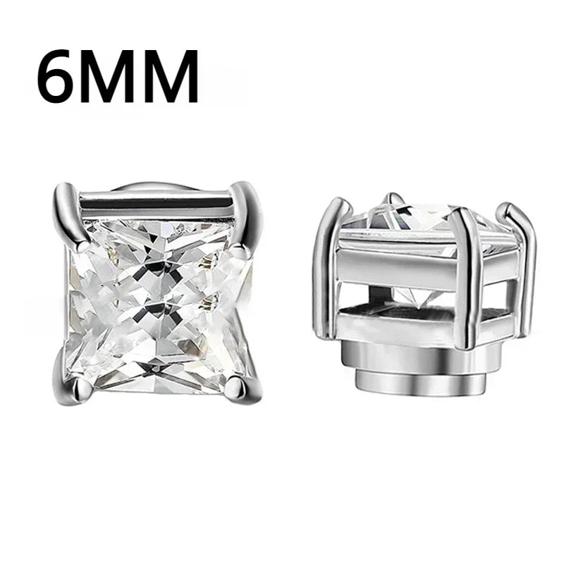 Magnetic Crystal Stud Earrings – Non-Piercing