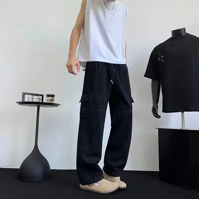 3D Pocket Jeans – Japanese Washed Straight-Leg Style