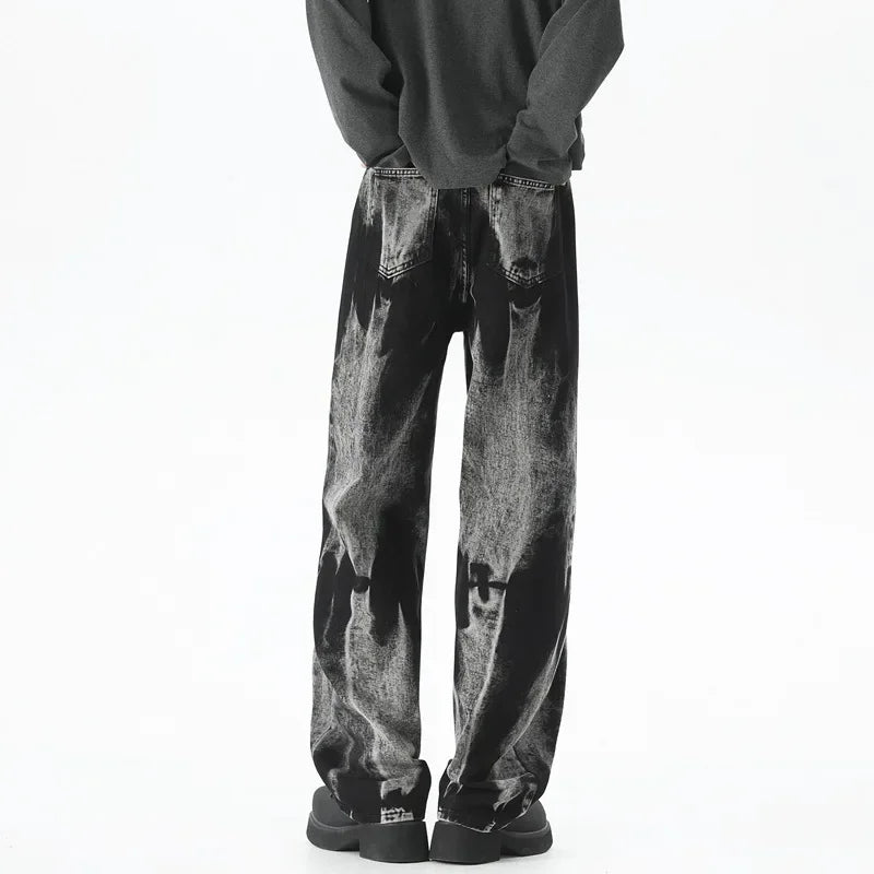 Curly Wash Straight-Leg Jeans