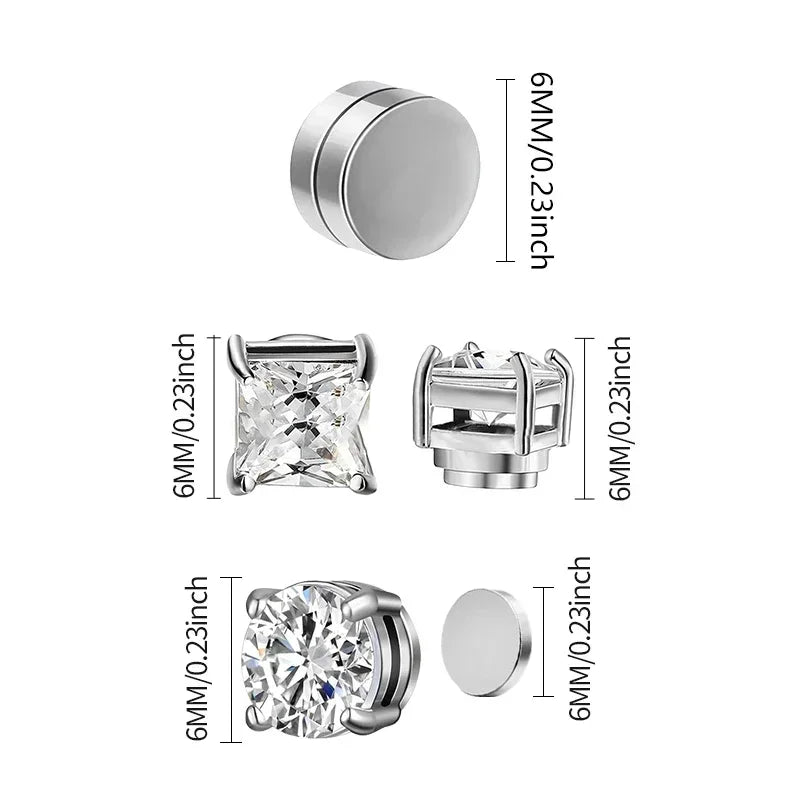 6mm Magnetic Zircon Studs Magnetic