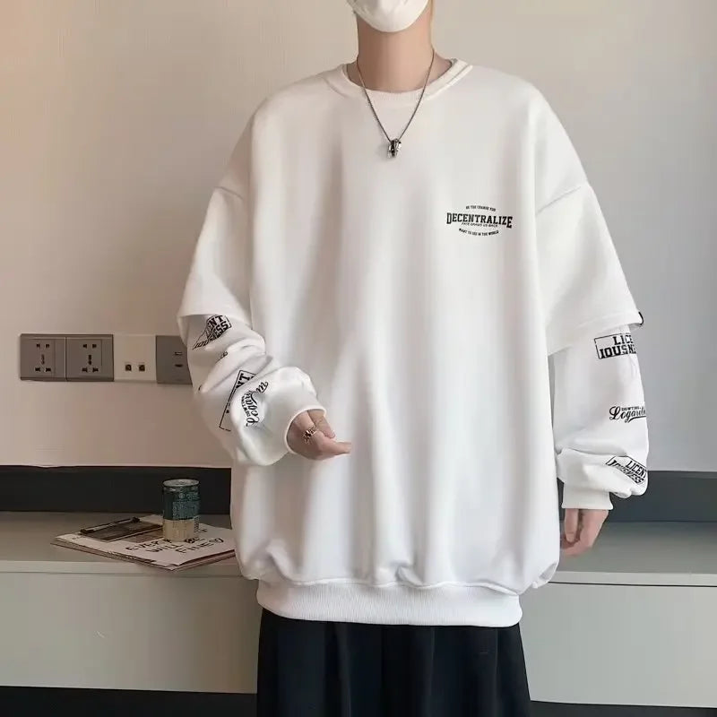 Letter Print Sweatshirt – American Hong Kong Street Style