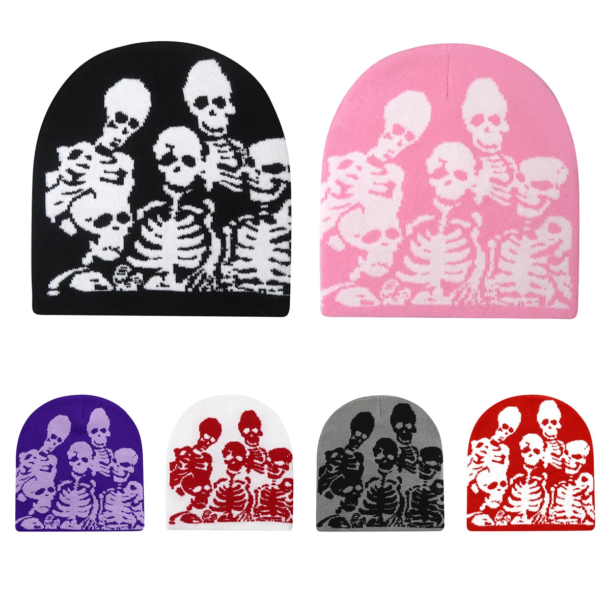 Y2K Skull Knit Beanie