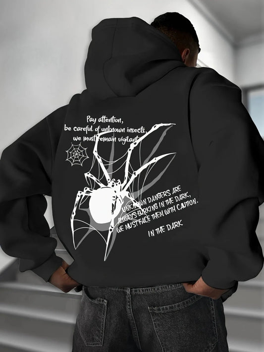 Spider Letter Hoodie – 2025 Casual Streetwear