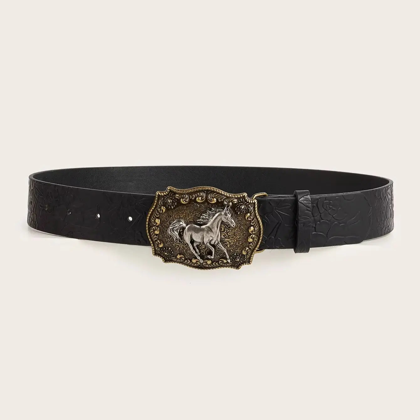 Horse Head Buckle Belt