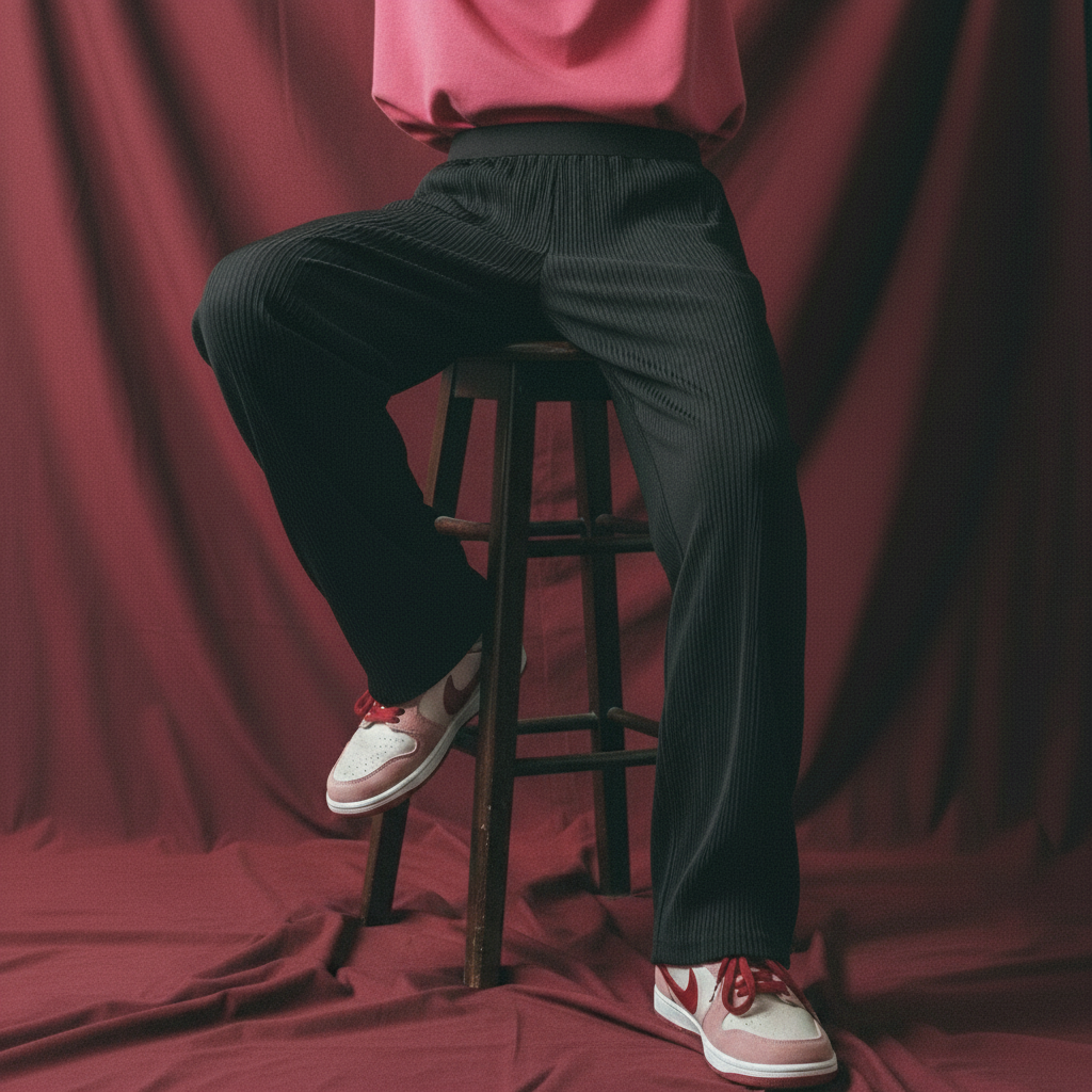 Ice Silk Straight Pants