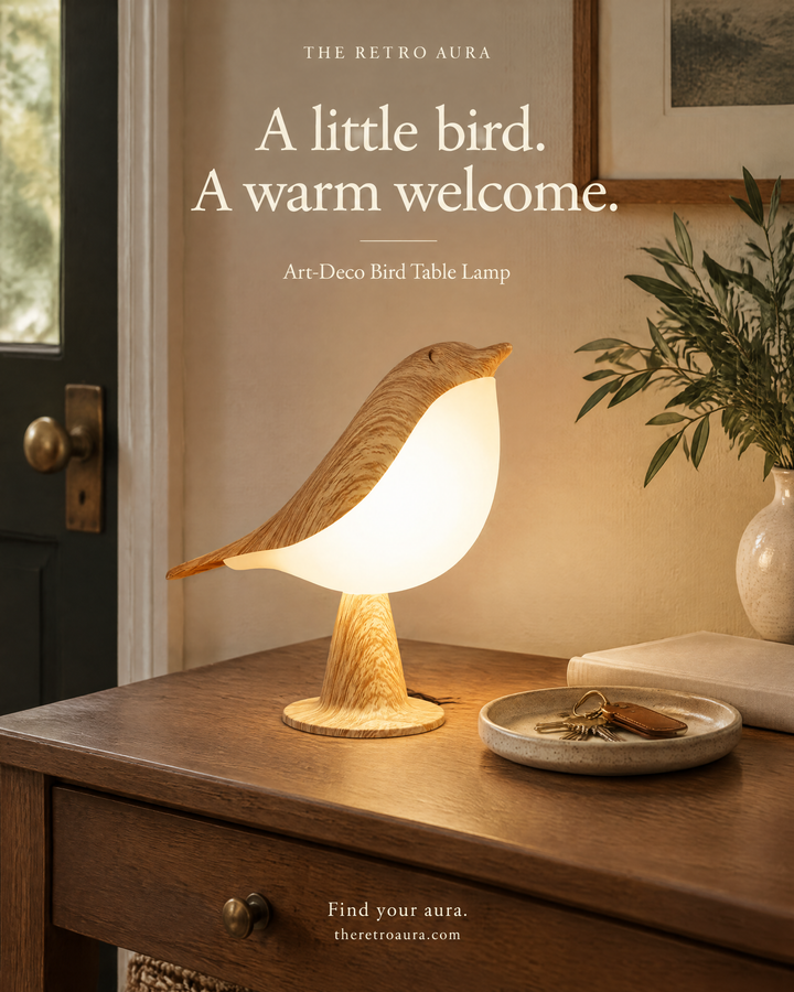 Art-Deco Bird Table Lamp