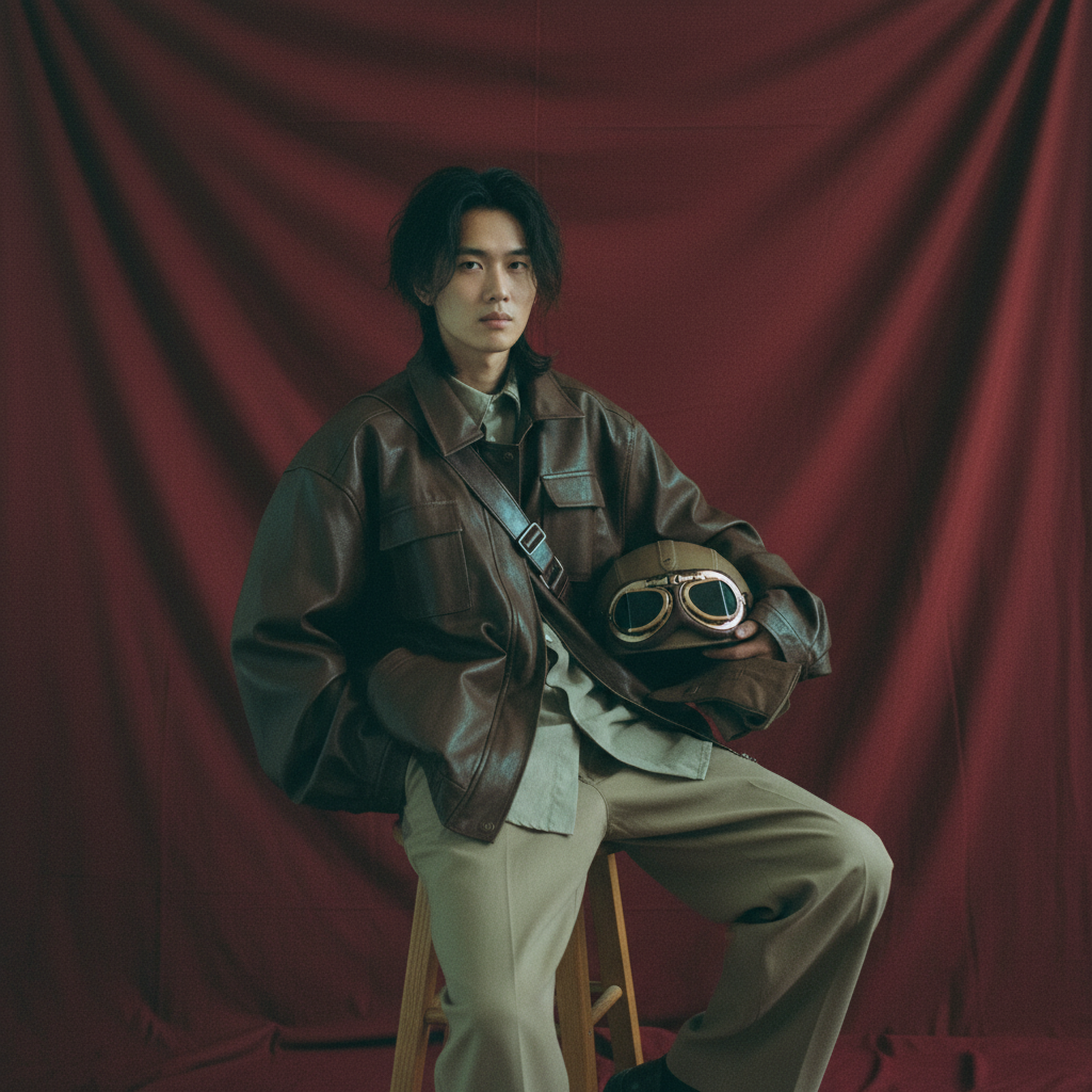 Retro Brown PU Biker Jacket