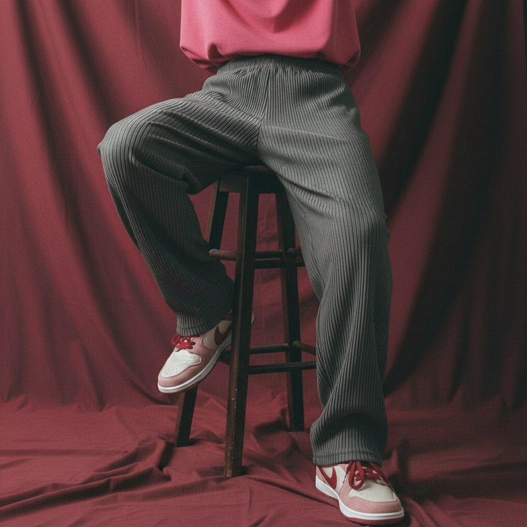 Ice Silk Straight Pants