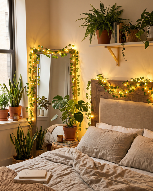 Aura Vine Fairy Lights — Battery Leaf Garland