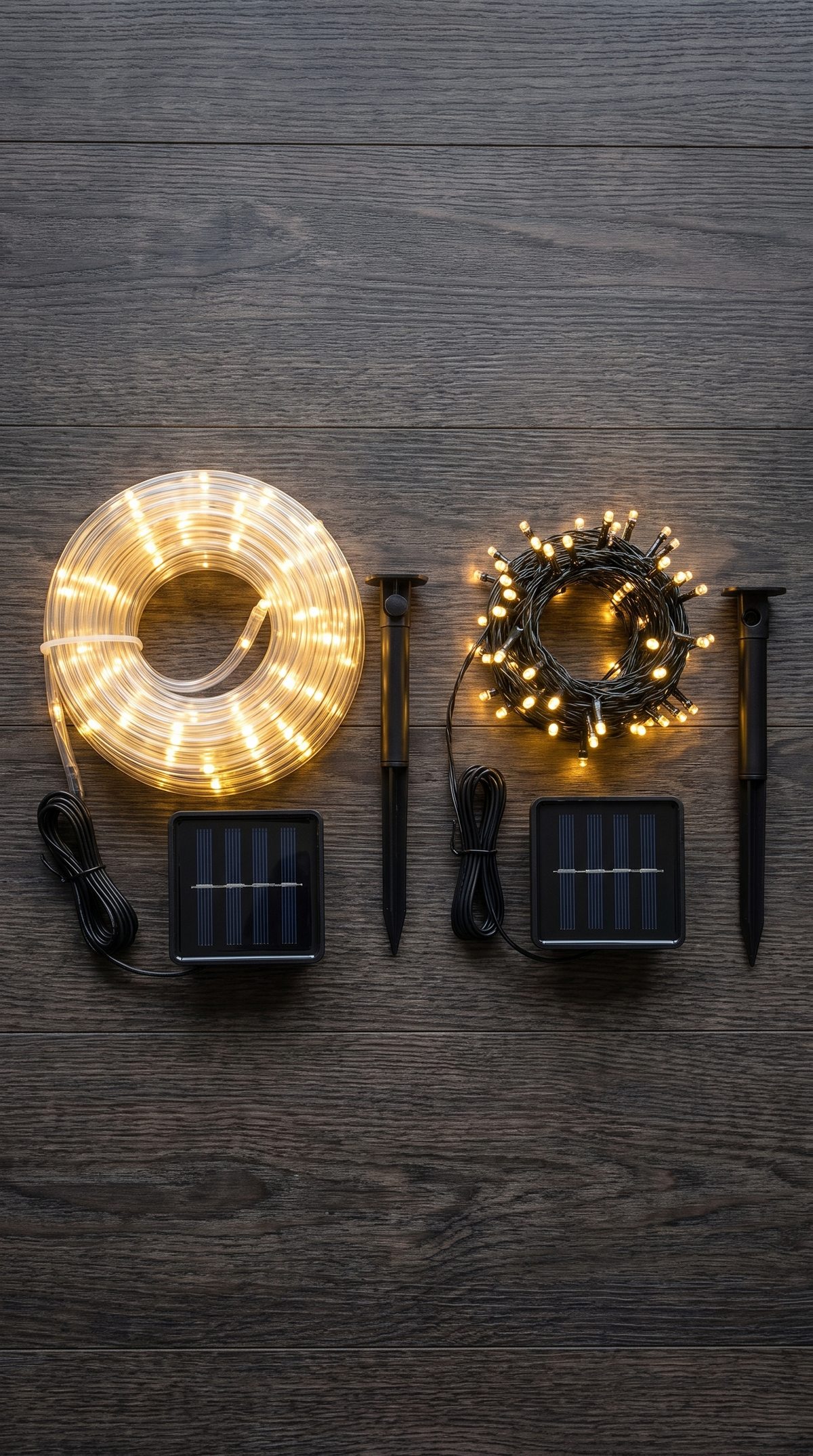 Guirlandes lumineuses solaires Aura — Clôture, terrasse et décorations saisonnières
