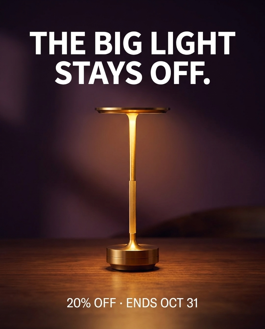 The Nightcap — Cordless Rechargeable Table Lamp