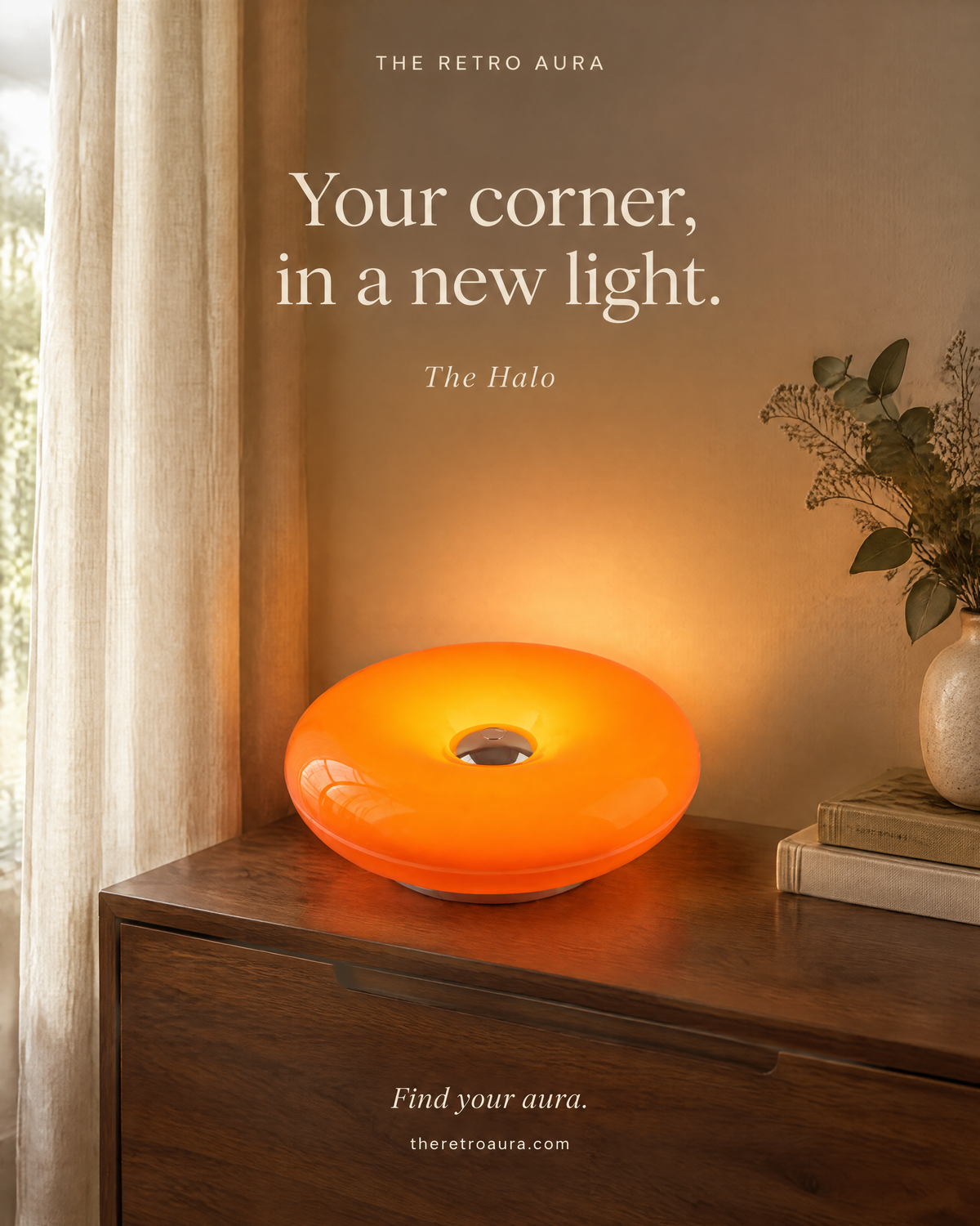 Lampe sans fil Donut pour mur et table