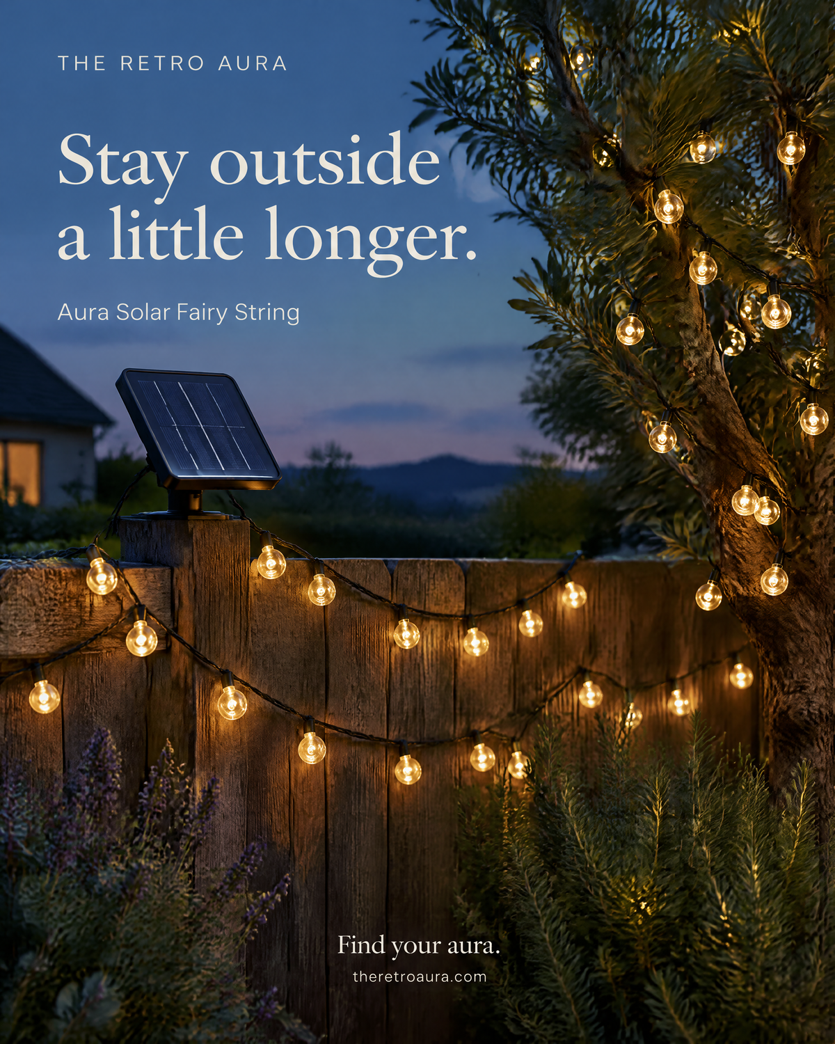Guirlandes lumineuses Aura Solar Crystal Globe — Jardin et arbres
