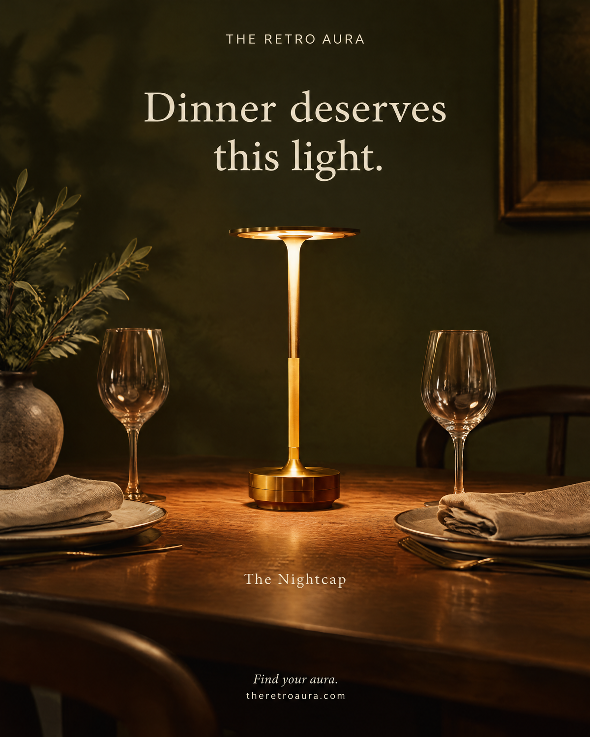The Nightcap — Cordless Rechargeable Table Lamp