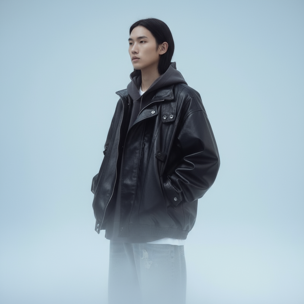 Leather Moto Jacket – Retro American Style