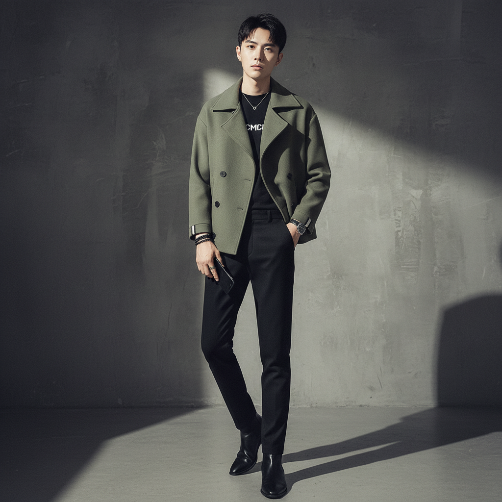 Cropped Wool Jacket – Korean British Style