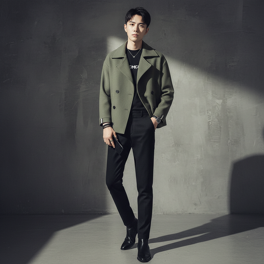 Cropped Wool Jacket – Korean British Style