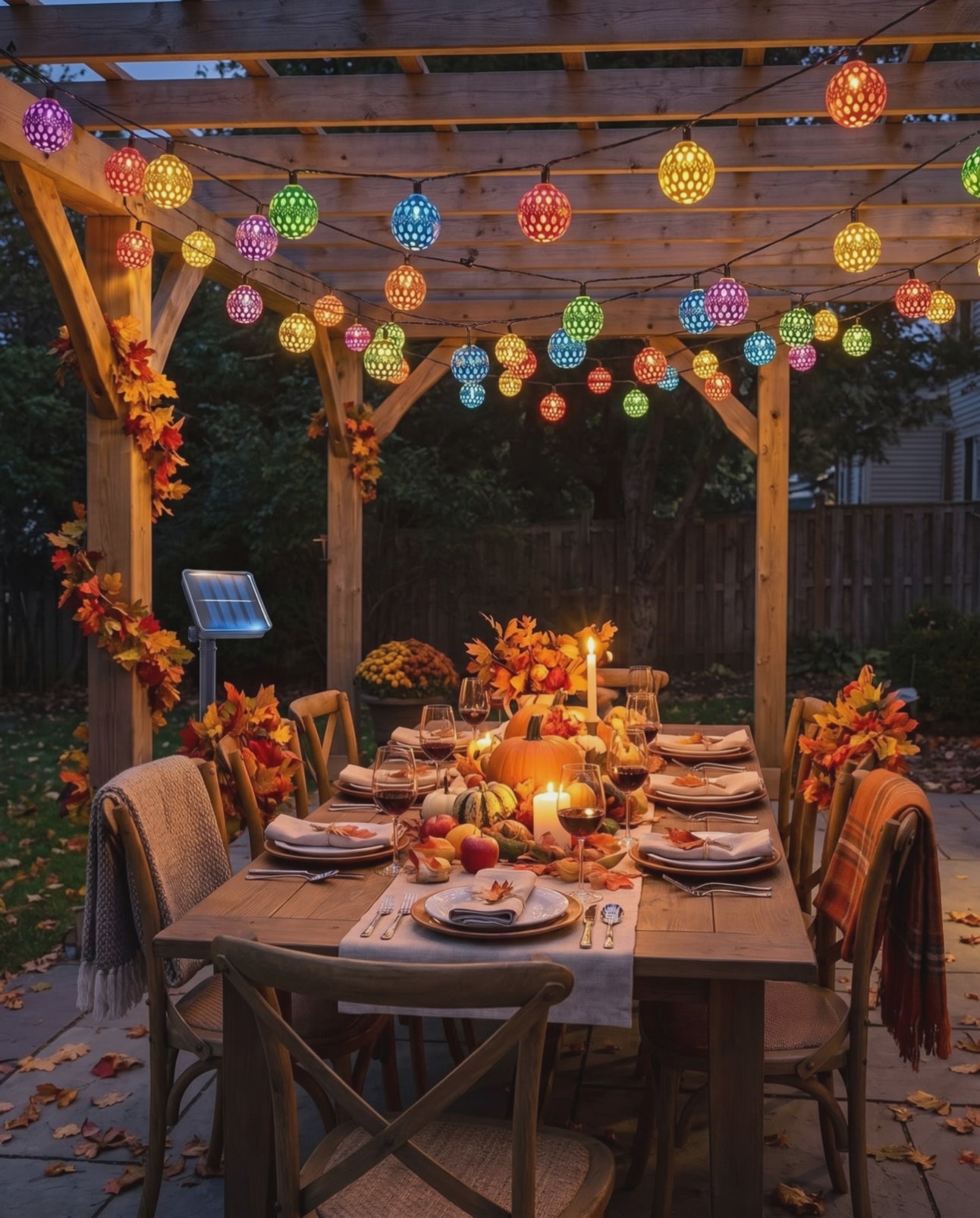 Styling visualization: Moroccan lights on a pergola
